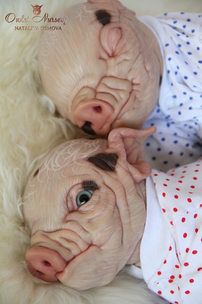 Свинка Пеппа и её младший братик Джордж. Поросята реборн Наталии Сомовой