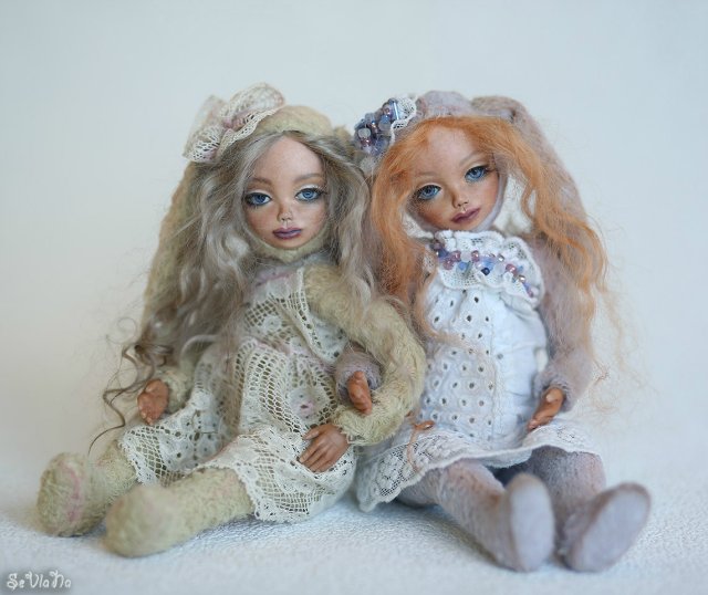 Мои авторские куколки-зайчоночки тедди долл