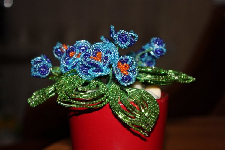 Фиалки из биссера — Другие хобби и увлечения: сад