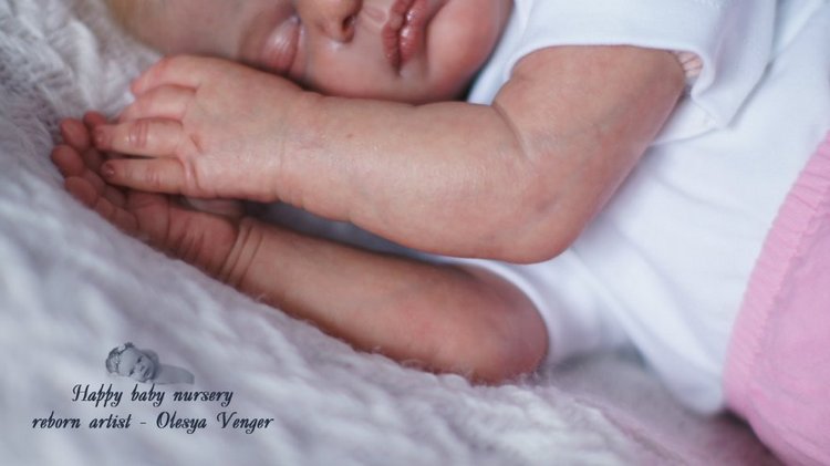 Наша Лиечка устала, сладко сладко задремала. Кукла реборн Олеси Венгер