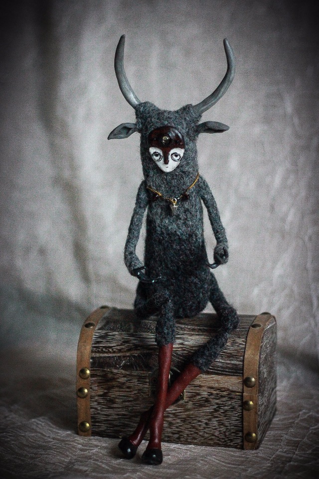 Имп Красного солнца — Авторские куклы из шерсти (валяние): сухое (фото 4)