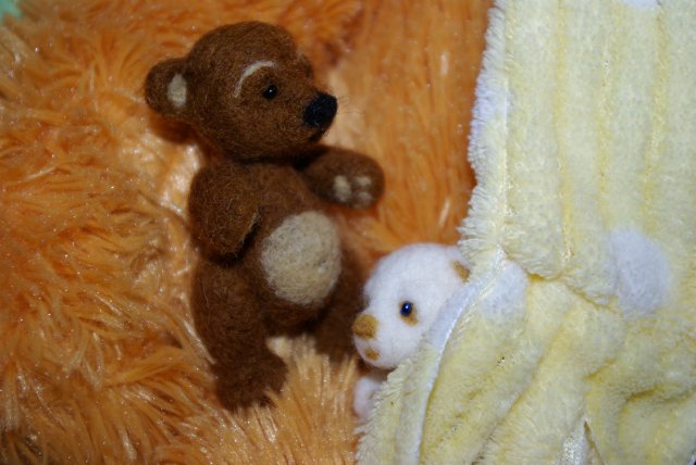 Родились у меня медвежата. Авторские игрушки сухим валянием (фото 5)