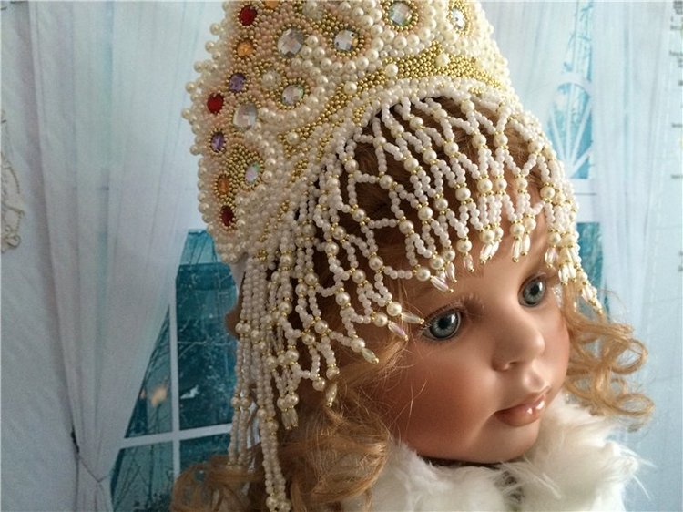 Кокошник из бисера — Как сделать аксессуары для кукол: сумки
