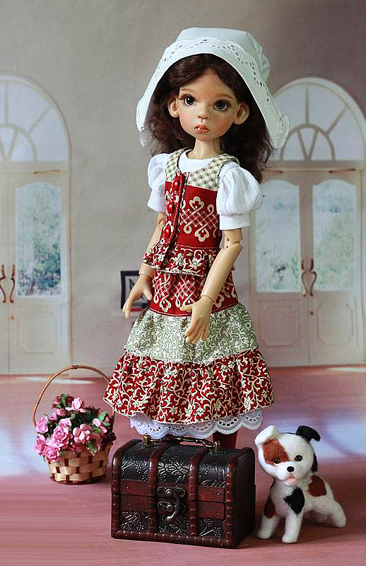 Мона в красном — Куклы Kaye Wiggs (Кайе Виггс): авторские BJD (БЖД) (фото 8)