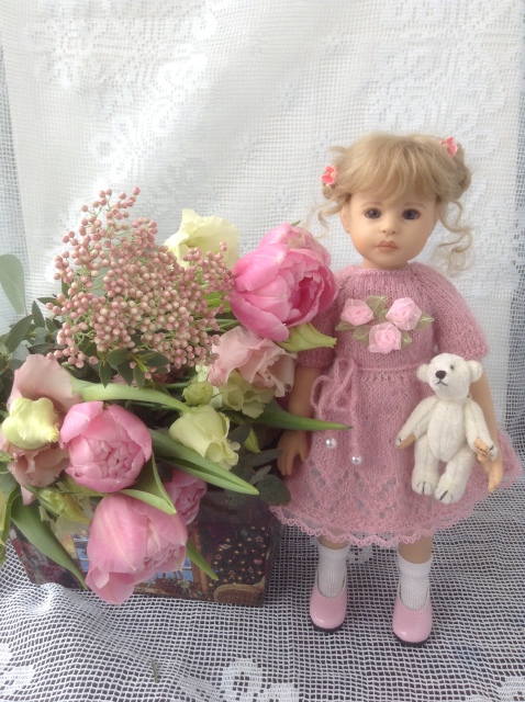 Поздравление с Весной! Или девочки в розовом. Куклы от H. Plusczok и A. Himstedt