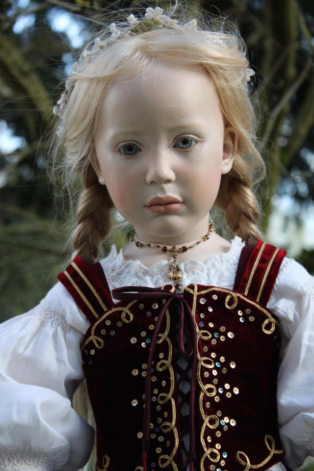 Процесс создания фарфоровых кукол - Джинн Гросс (Jeanne Gross). Часть восьмая - Национальный костюм