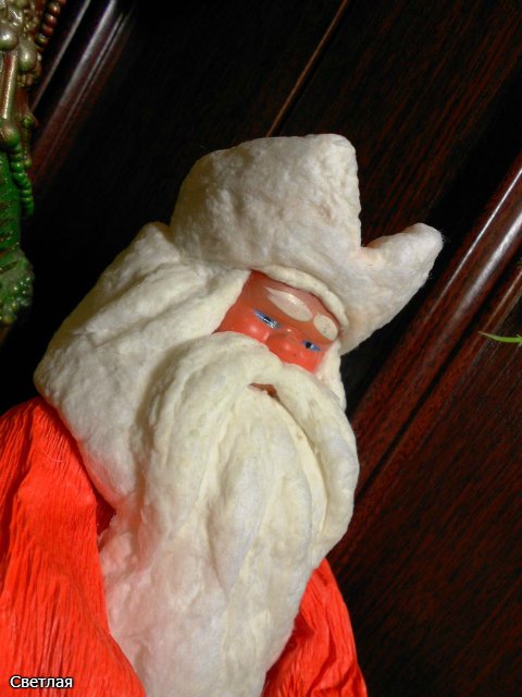 Реставрация антикварной новогодней игрушки из ваты. Снегурочка и Дед Мороз. +БОНУС, папье маше из ваты