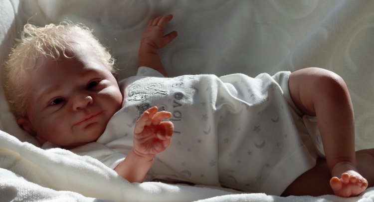 Моя милая Смила, улыбашка от скульптора Sabine Altenkirch. Кукла реборн Ольги Коновниной (фото 6)