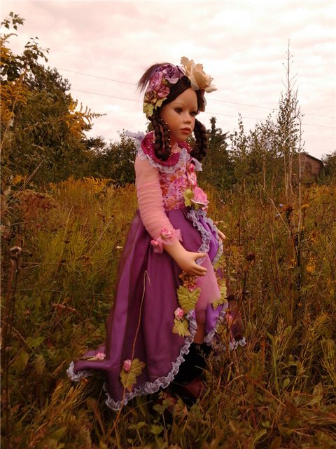 Мой экзотический цветок... Коллекционная фарфоровая кукла