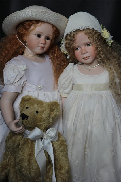 Фарфоровая девочка Фи (Fee) и её мишка Фернандо. Рут Триффайзен (Ruth Treffeisen) (фото 10)