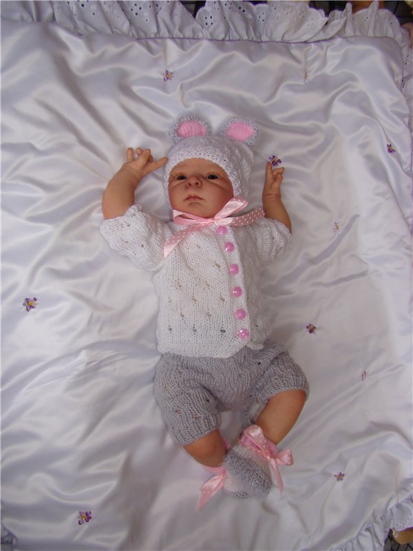 Моя "Мышка". Вязанный наряд для куклы-реборн Эмми (Сэмми А.Stoete) (фото 7)