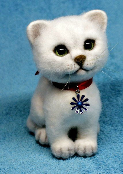 Котики моей сестры. Игрушки валянием из шерсти