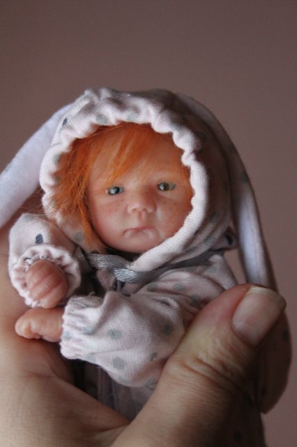 Манюня мини кукла-реборн Элины Кудрвцевой