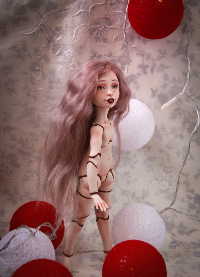 Анук. Маленькая эльфийка. Фарфоровая шарнирная кукла