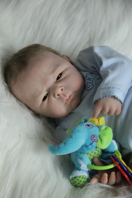 Ноэльчик... очень серьезный малыш... Куколка реборн Вишни Виктории