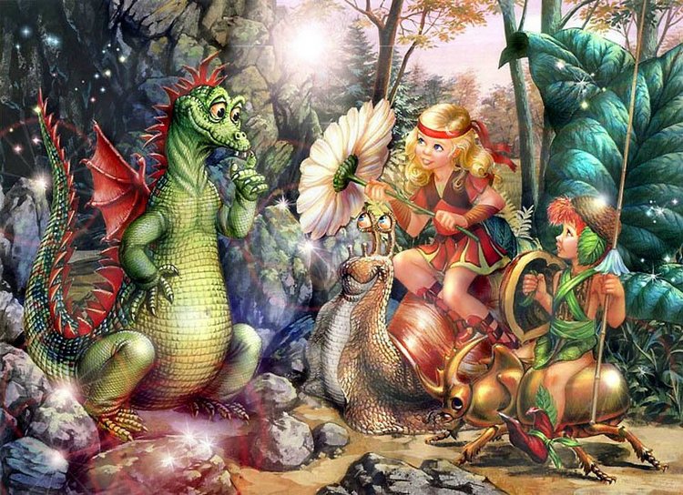 Сказка про Фею и Тролля. Музыкальное Видео. Волшебные иллюстрации от Zorina Baldescu