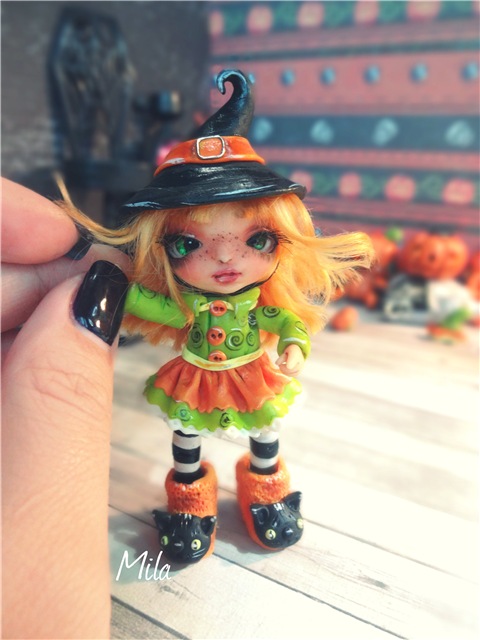 Хеллоунское настроение. Авторские куклы от Милы (фото 5)