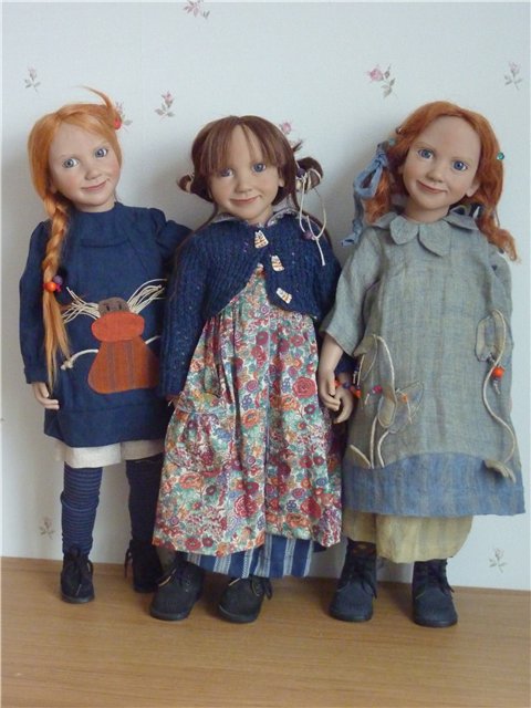 Три сестры. Тринти Trintje, Зора Zora и Селеста Celeste от Цвергназе Zwergnase. Коллекционные куклы