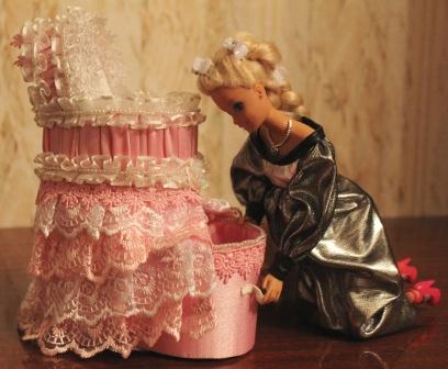 Мастер-класс - Мебель для кукол. Колыбелька для крохотулечки