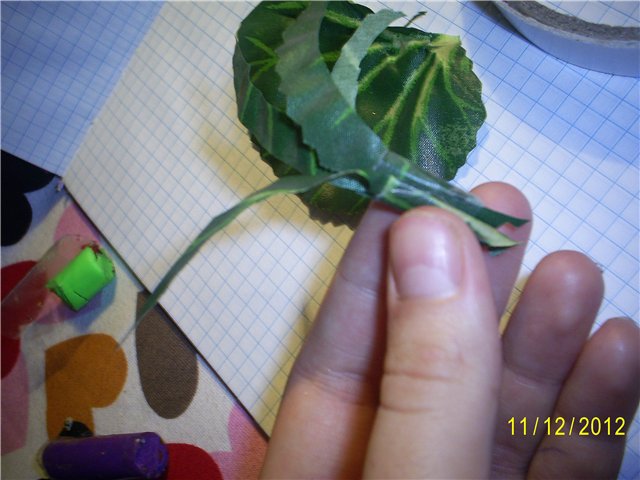 Мастер-класс. Создаём Уют: Как без особых затрат сделать комнатный цветок для кукол (фото 5)