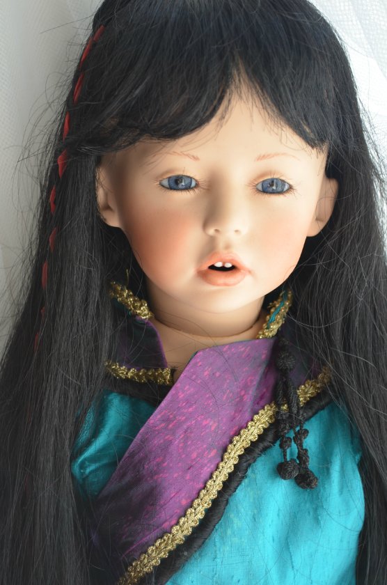 Образ "леди Равен" в куклах. Фарфоровая кукла - японочка RAVEN от Donna RuBert