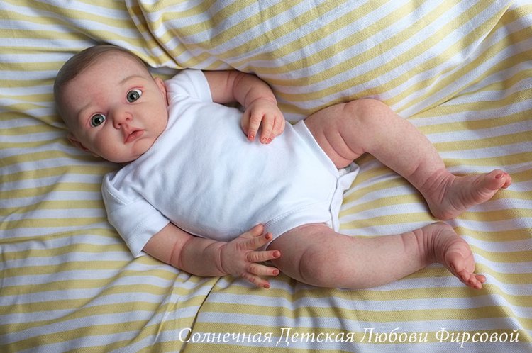 Малышка реборн Лолочка из одноименного молда от Adrie Stoete. Художник- Любовь Фирсова