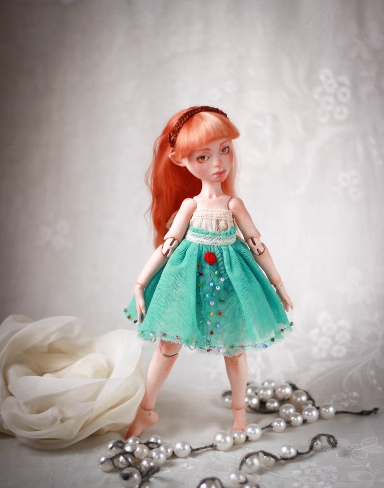 Девочки-эльфийки от Skvorkadolls. Шарнирные авторские куклы (фото 10)