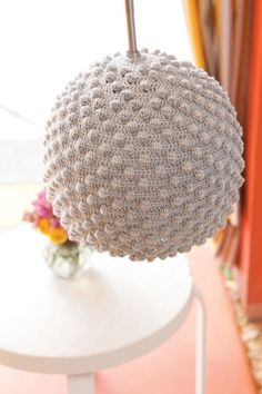 Абажуры из вязаных салфеток