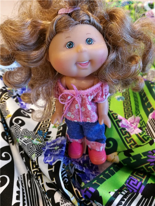 Весенний коллаж тканей — Куклы Cabbage Patch Kids (Капустки): винтаж 80