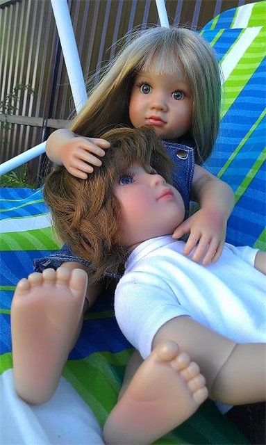 Как Лиза и Мишка отдыхали на даче. Куклы Kidz' n Cats