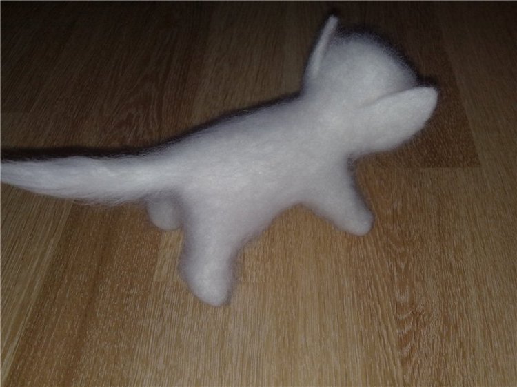 Котенок из шерсти! Сухое валяние (фото 7)