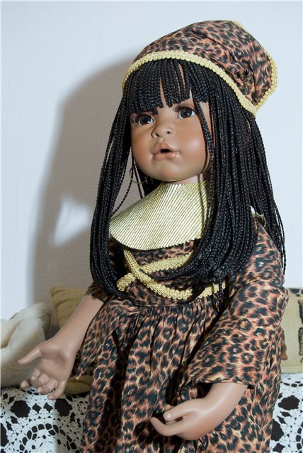 Добавляю Солнца и немного золотого перла. Фарфоровая кукла от Diana Effner (фото 9)