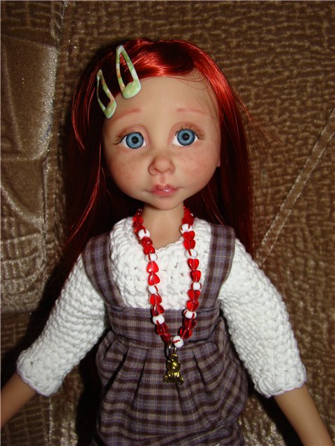 Девочка с собачкой. Авторская кукла Кондрашовой Ирины