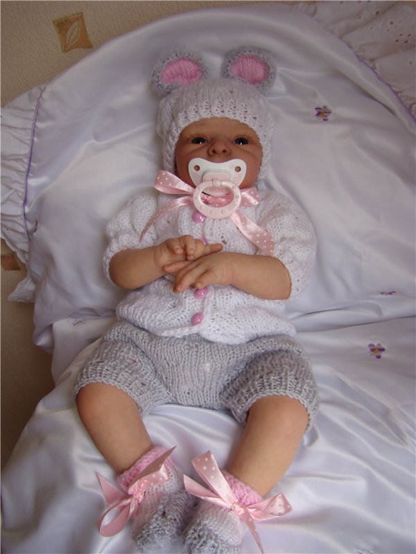 Моя "Мышка". Вязанный наряд для куклы-реборн Эмми (Сэмми А.Stoete)