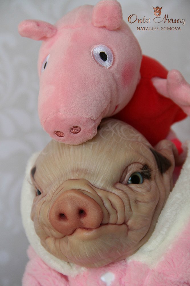 Свинка Пеппа и её младший братик Джордж. Поросята реборн Наталии Сомовой