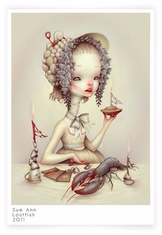 Сюрреалистические иллюстрации французской художницы Элоди LostFish или еще раз об Алисе