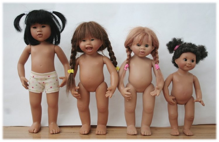 Новая девочка 35 см.Небольшое сравнение тел Вихтелят 35-32-30-26 см