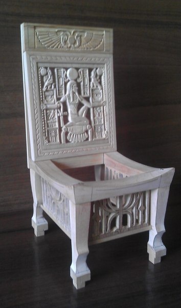 Эксклюзивная кукольная мебель.Трон Тутанхамона (фото 4)