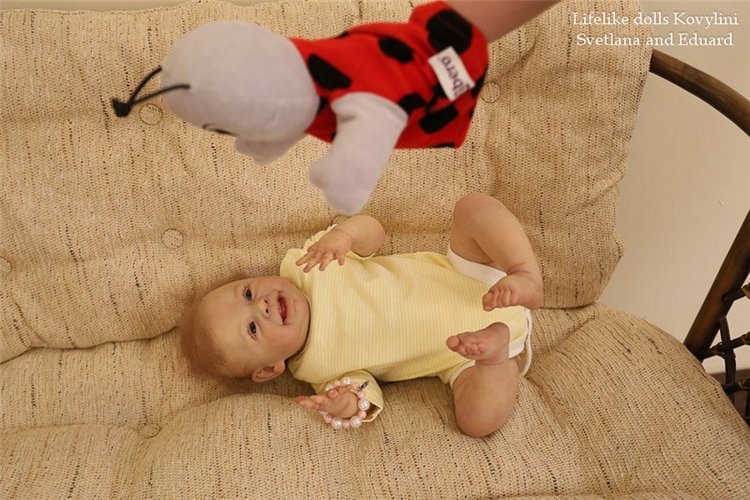 На щечке родинка, а в глазах любовь! Варенька - кукла реборн Ковылиных Светланы и Эдуарда