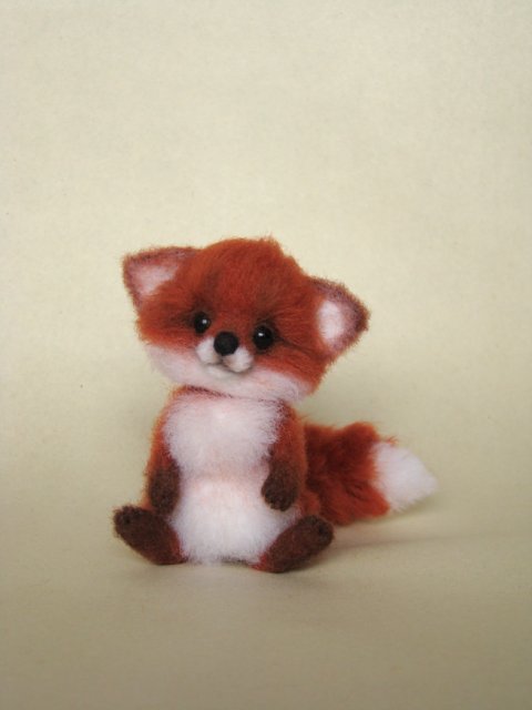 Лисёнок. Авторская игрушка валянием Ольги Чернухо (фото 6)