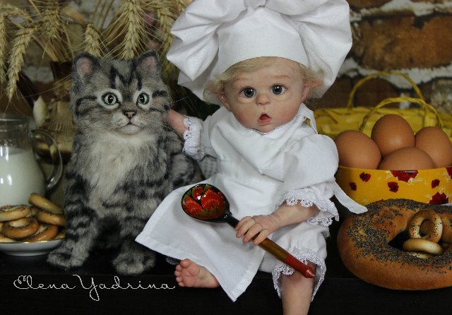 Поваренок по мотивам работы "Прототип мини Офелии". Куклы реборн Елены Ядриной