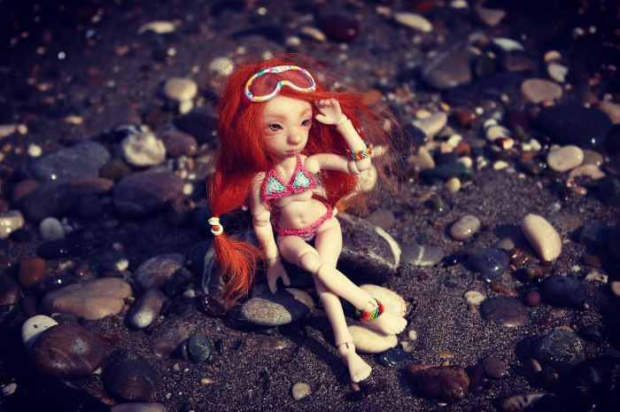 Как Фиби в отпуск съездила. Авторская бжд-мышка Лидии Снуль