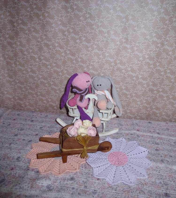 Мои новые вязаные зайчики: Роза и Тимофей II (фото 5)