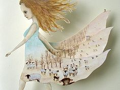 Удивительные бумажные куклы японской художницы Maki Hino