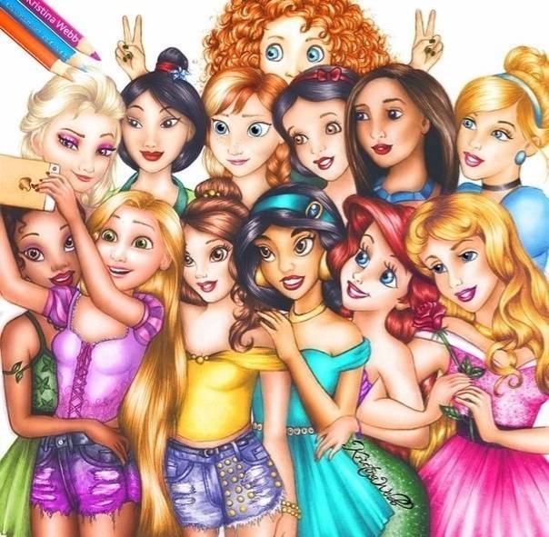 Образы основных принцесс Диснея. Мои мини-принцесски. 1 часть