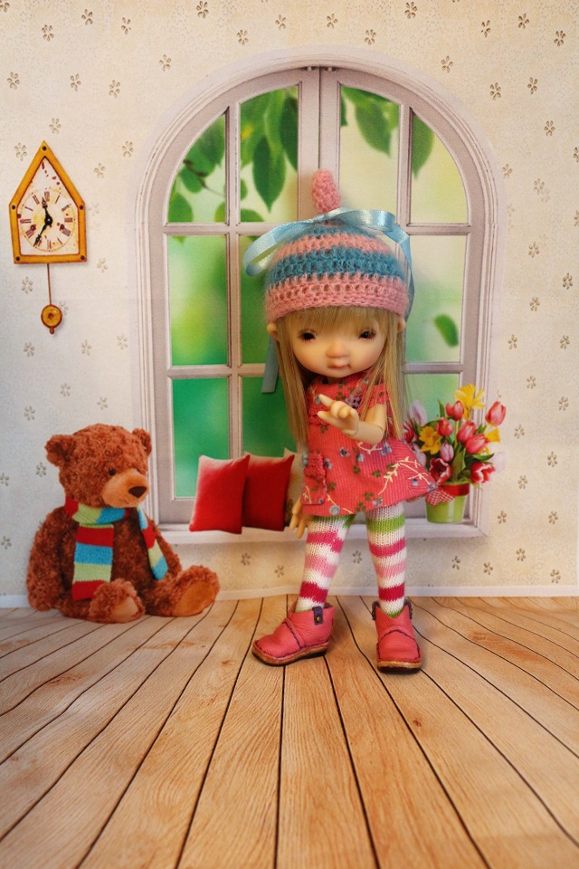 Долгожданная Дрюшечка или первый опыт фотографирования с фоном (фото 3)