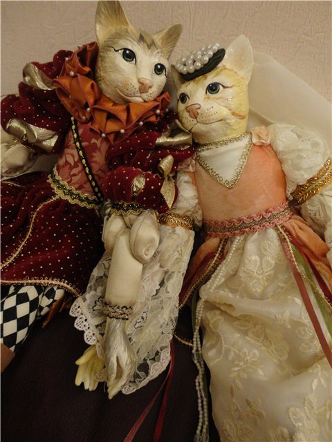 Повесть о Ромео и Джульетте. Куклы-коты коты из фарфора - Katerines collection