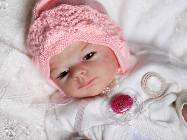 Маленькая кукла реборн Лия из молда ТиныКеви (фото 5)