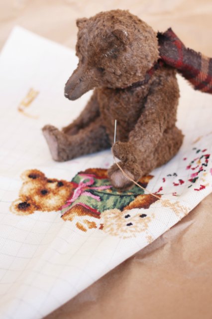 Старенький мишка Анис. Авторская игрушка Татьяны Матляк