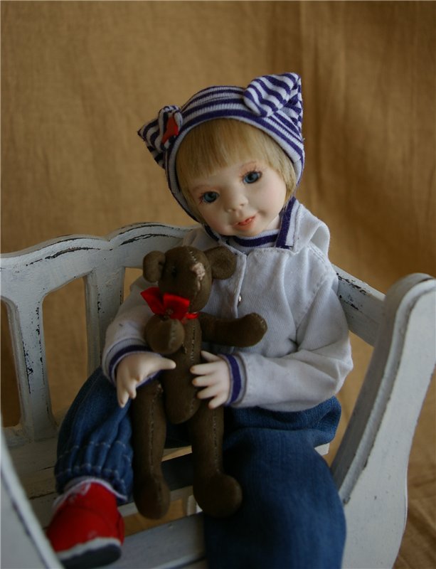 С днем рождения "Вера". Шарнирная авторская кукла (фото 3)